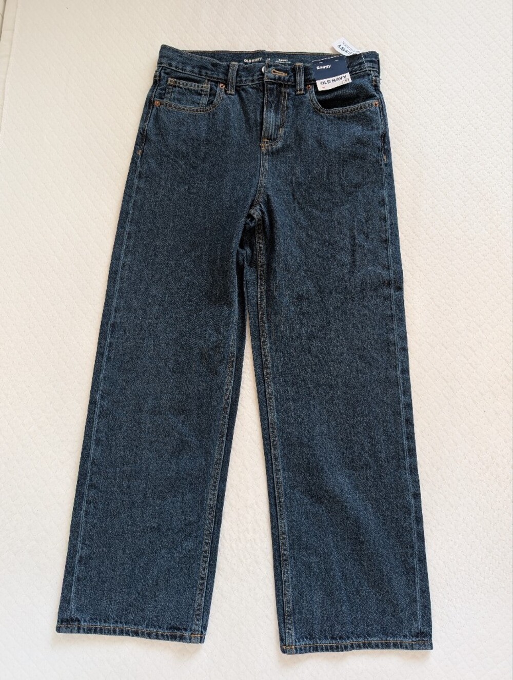 Old Navy NWT Dark Wash Blue Kids Boys size 14 5 pocket Baggy Jeans